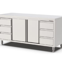 Schuifdeur werkbank met Links en Rechts laden