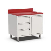 Polyethylene werkbank kanteldeur met 3 laden - Afbeelding 2