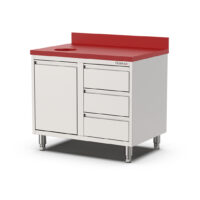 Polyethylene werkbank kanteldeur met 3 laden