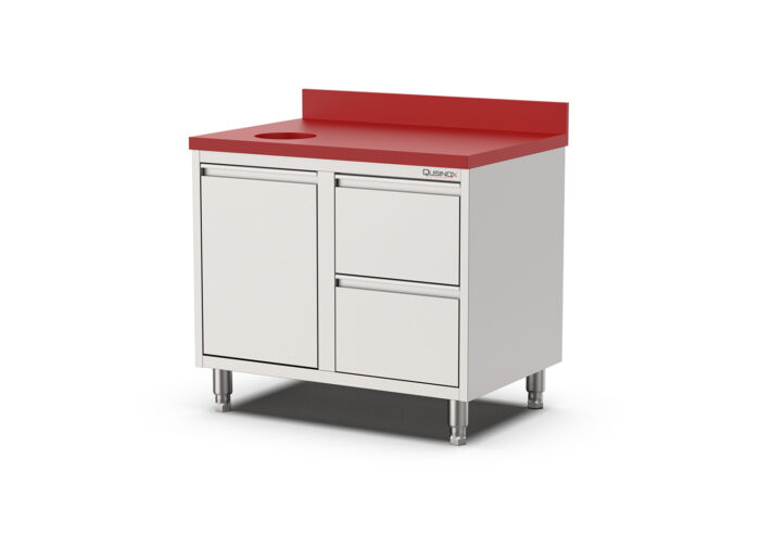 Polyethylene werkbank kanteldeur met 2 laden