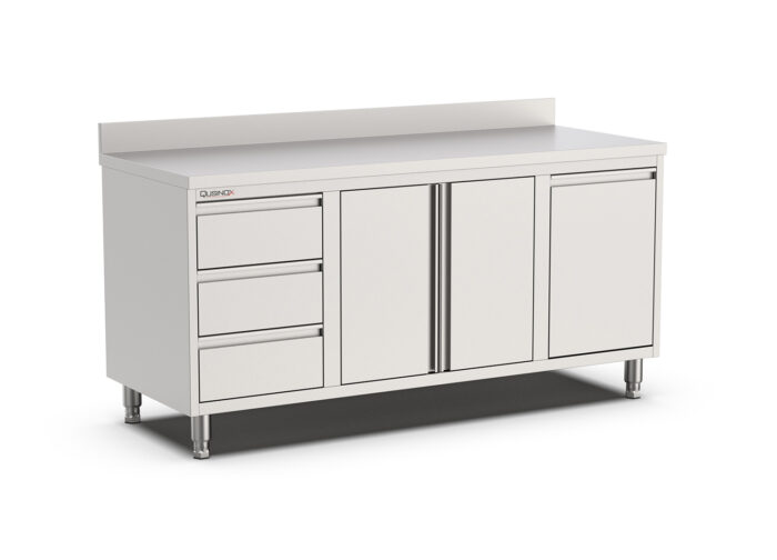Werkbank met laden, draaideur, kanteldeur en opstaande rand - Afbeelding 3